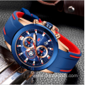 2020 MINIFOCUS MF0287G Newest Japan Quartz Movement mens luxury leather wristwatches